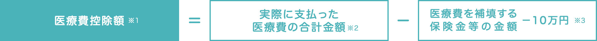 医療費控除額の計算式